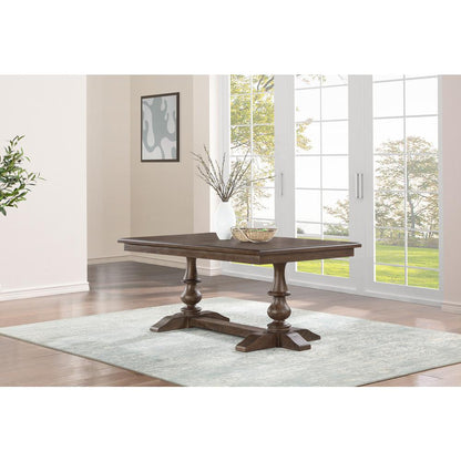 Traditional style small dining table in rustic oak color