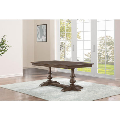 7pc Traditional  style dining set in rustic oak color