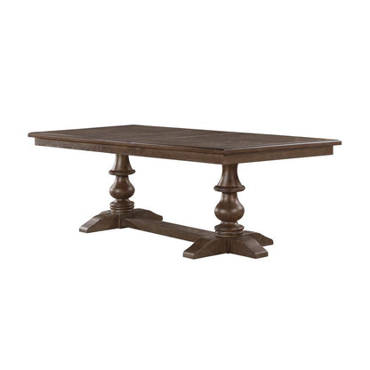 78"L Traditional style dining dable with 18"L extention leaf