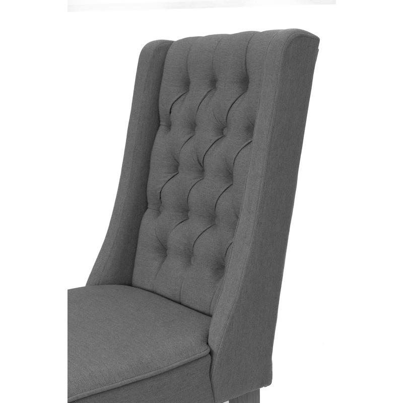 Single Chair, Gray Linen