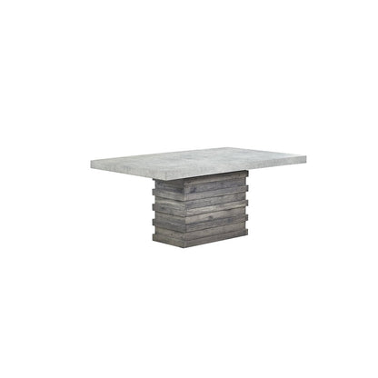7pc Dining Set with 3D texture Paper with Gray Chairs