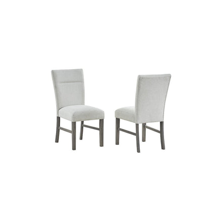 7pc Dining Set with 3D texture Paper with Gray Chairs