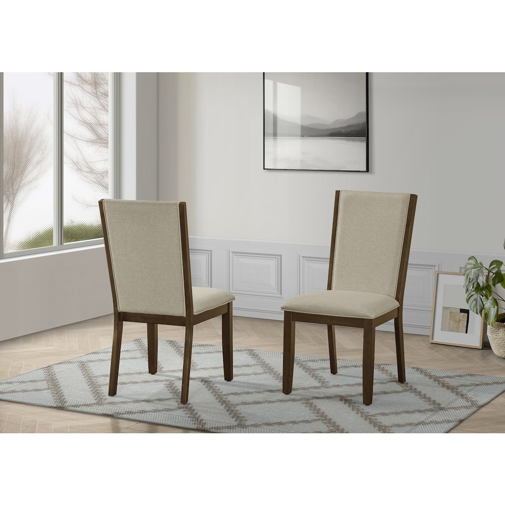 7pc Extandable Wood Dining Table Set Cherry Color