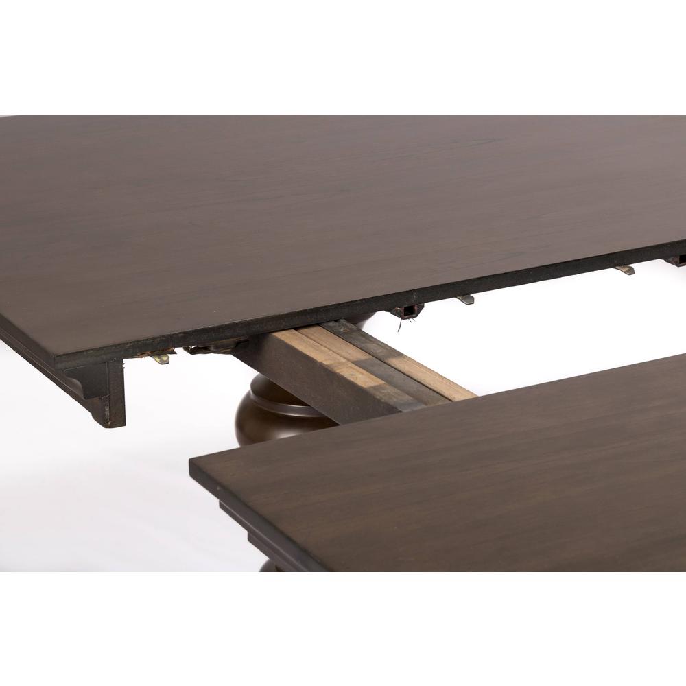 80"-100" Extension Dining Table w/Center 20-Inch Leaf, Cappuccino Color