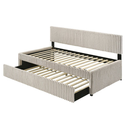 Twin daybed with trundle in Cream