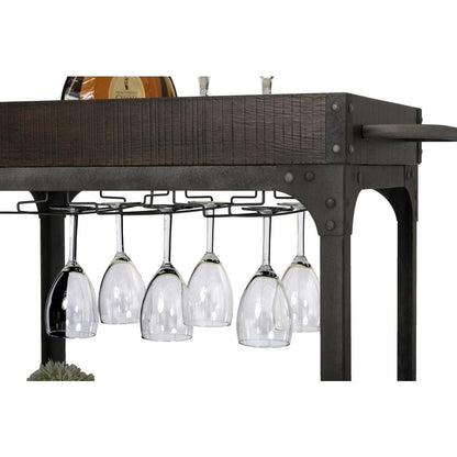 Rustic Espresso Cart w/ Lower Shelf