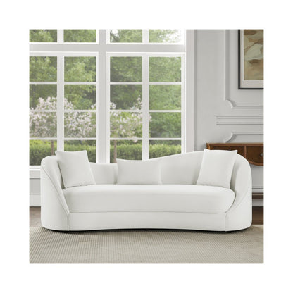 Cloud Gray Sofa Aymmetrial High-Low Backrest