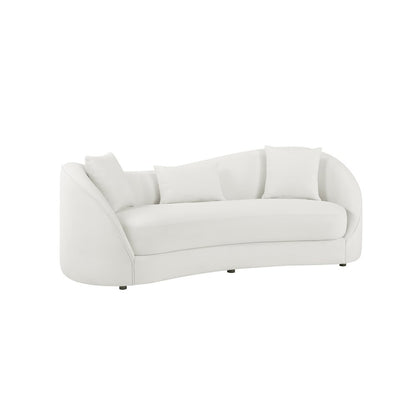 Cloud Gray Sofa Aymmetrial High-Low Backrest
