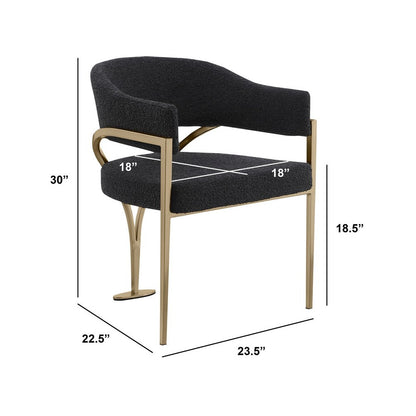 9Pc Tempered Glass Dining Table Set With 8 Black With Matte Gold Side Chairs