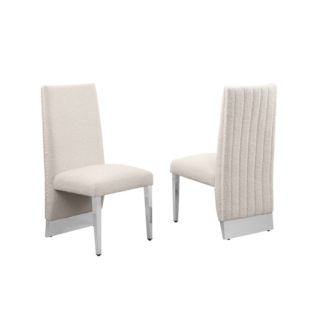 Luxe Cream boucle side chairs - Set of 2
