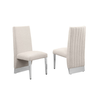 Luxe Cream boucle side chairs - Set of 2