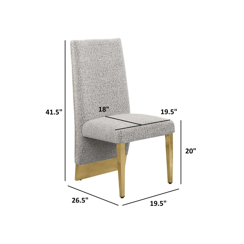 Luxe Rich gray boucle side chairs - Set of 2