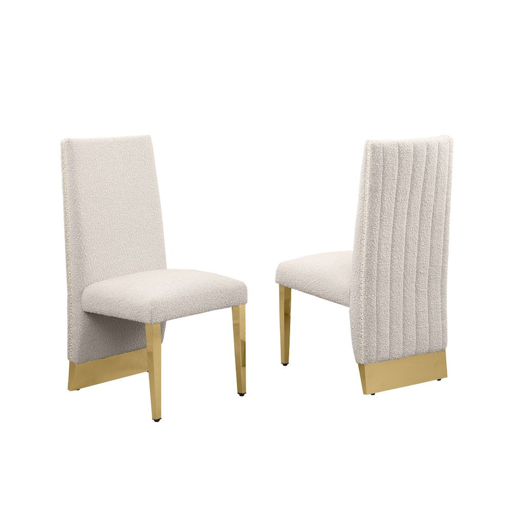 Luxe Cream boucle side chairs - Set of 2