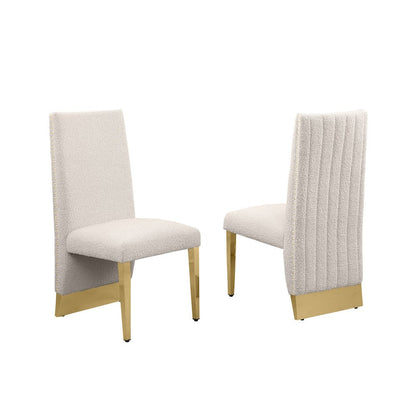 Luxe Cream boucle side chairs - Set of 2