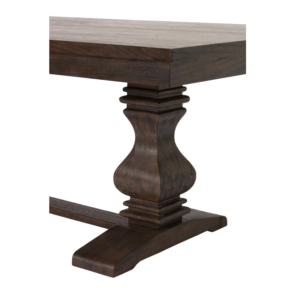 78"-96" Extension Dining Table w/Center 18-Inch Leaf, Walnut Color