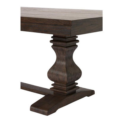 78"-96" Extension Dining Table w/Center 18-Inch Leaf, Walnut Color