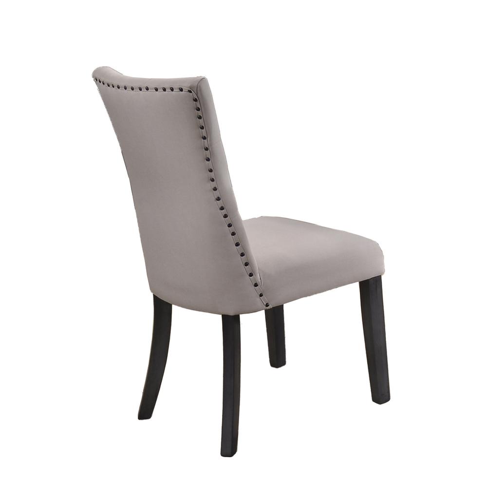 Upholstered Side Chairs with Tufted Buttons and Nailhead Trim