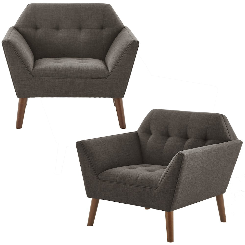 Newport Lounge Chair Set of 2 in Charcoal