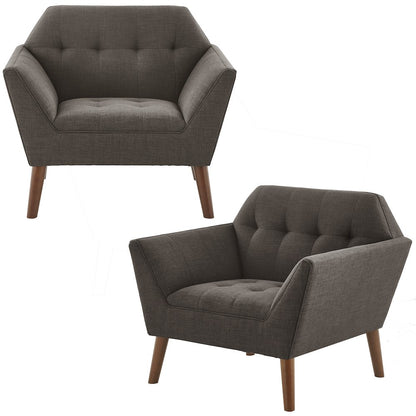 Newport Lounge Chair Set of 2 in Charcoal