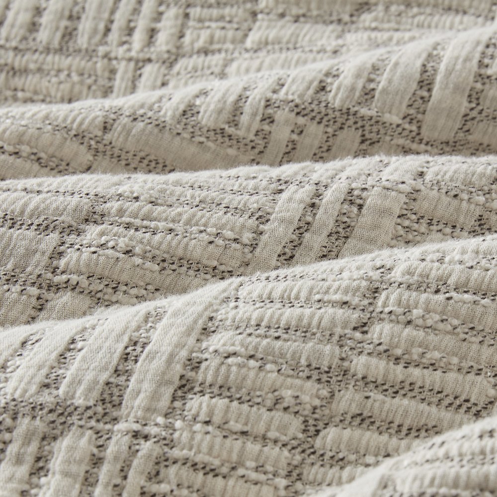 Harper Oversized Cotton Matelasse Comforter Set in Natural Color