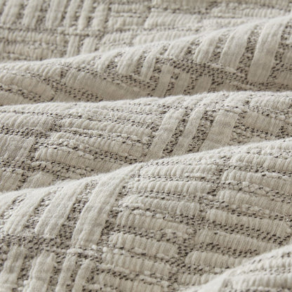 Harper Oversized Cotton Matelasse Comforter Set in Natural Color