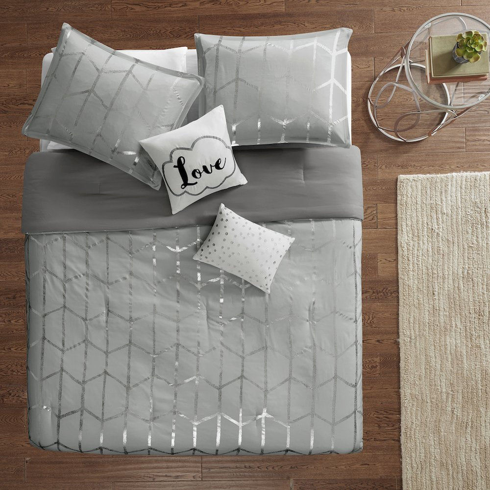 Raina 100% Polyester Brushed Microfiber Printed Comforter Set
