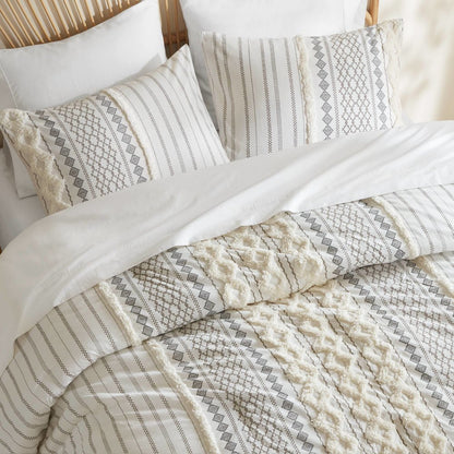 Imani Cotton Printed Comforter Set with Chenille