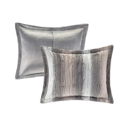 4PC Faux Fur Comforter Set