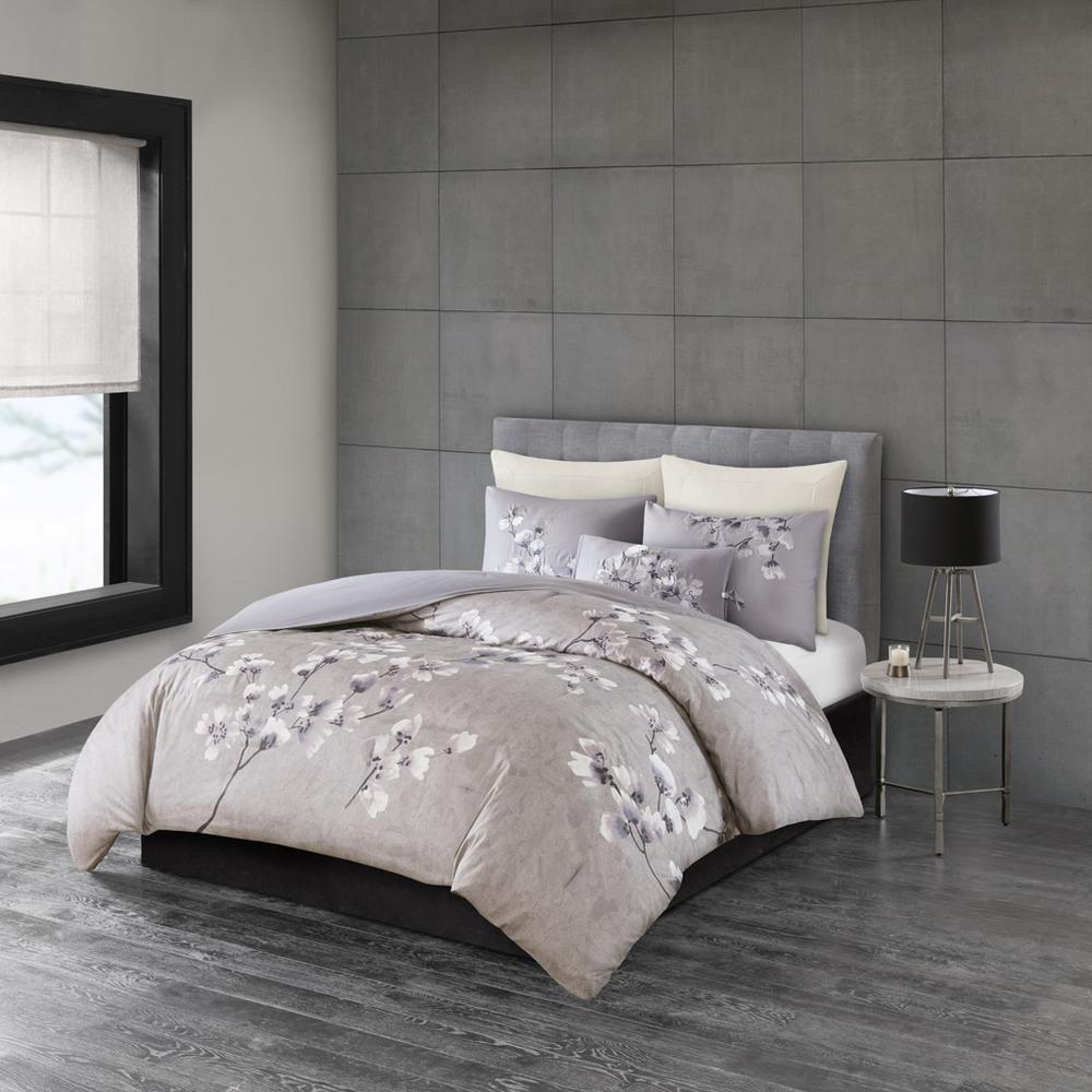 3 Piece Cotton Sateen Printed Comforter Set