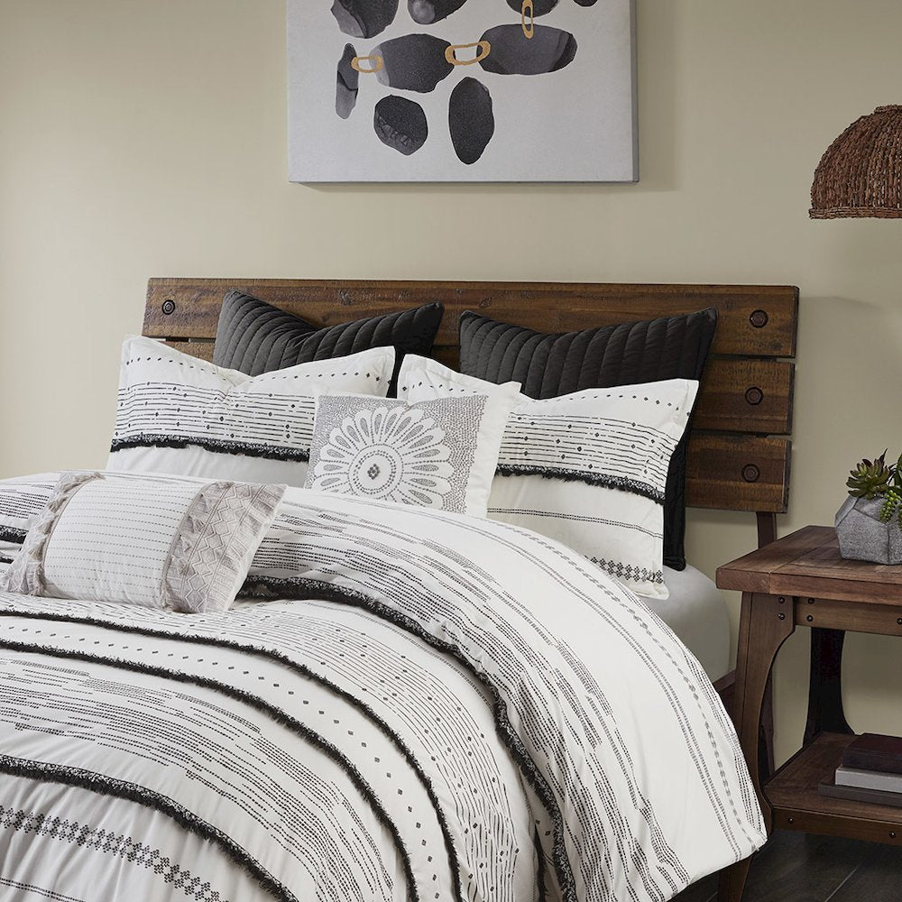 Cotton Printed Comforter Set with Trims