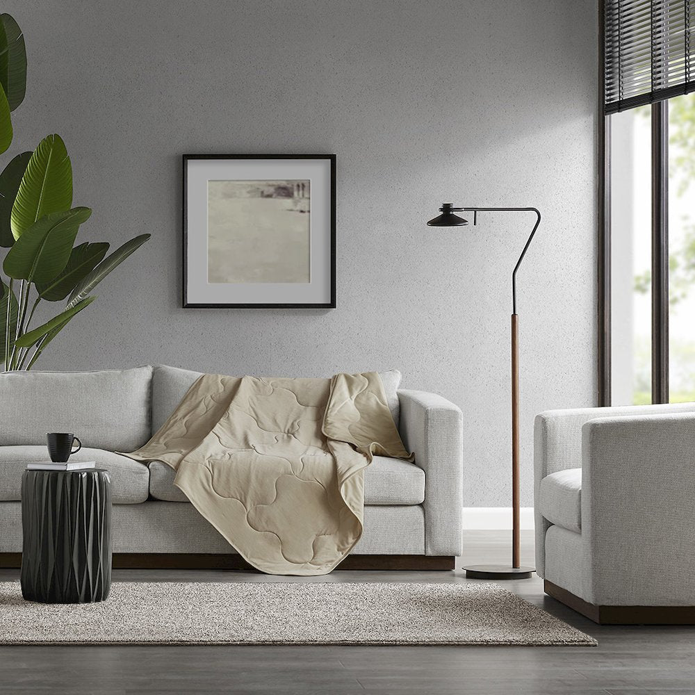 Cooling Touch Down Alternative Throw in Tan Color