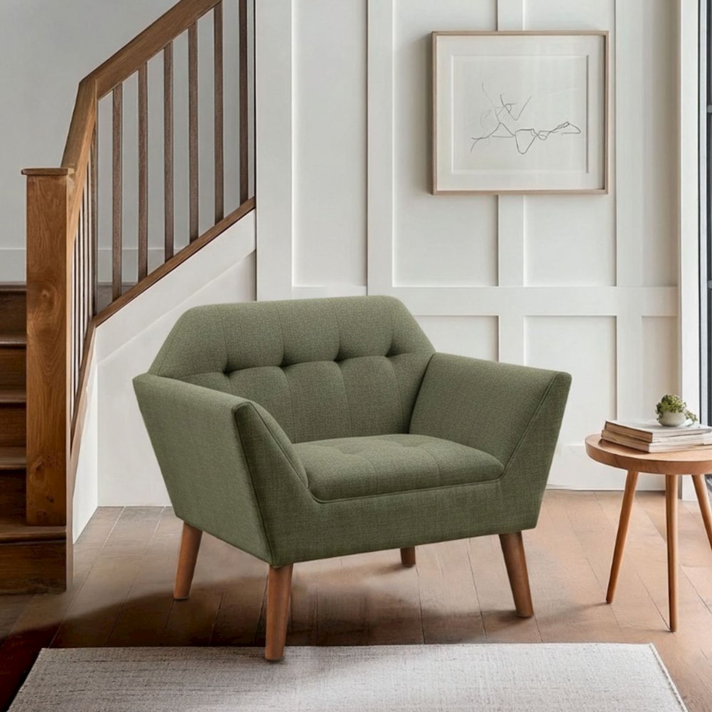 Newport Wide Mid-Century Modern Lounge Chair
