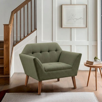Newport Wide Mid-Century Modern Lounge Chair