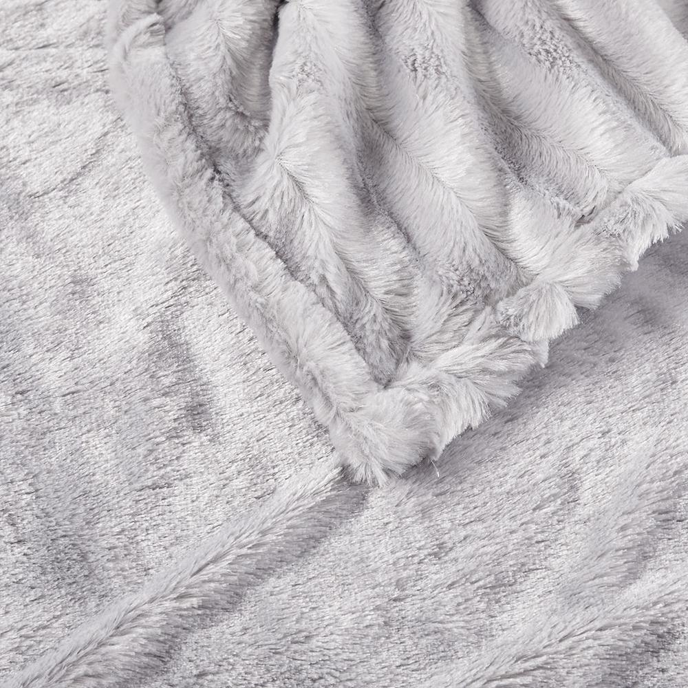 Faux Fur Heated Throw