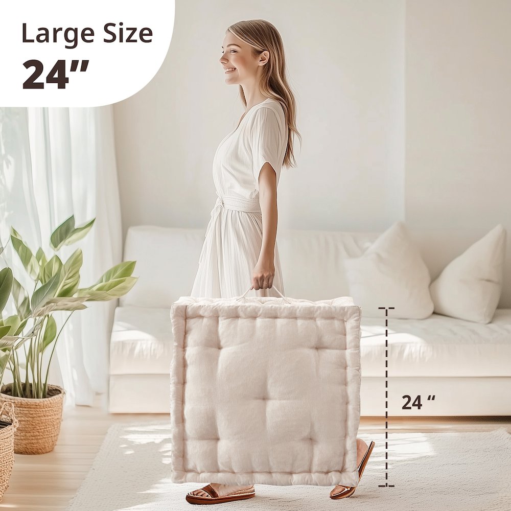 Poly Chenille Square Floor Pillow Cushion