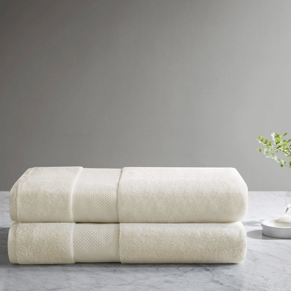 100% Cotton Bath Sheet 2 Piece Set in Natural Color