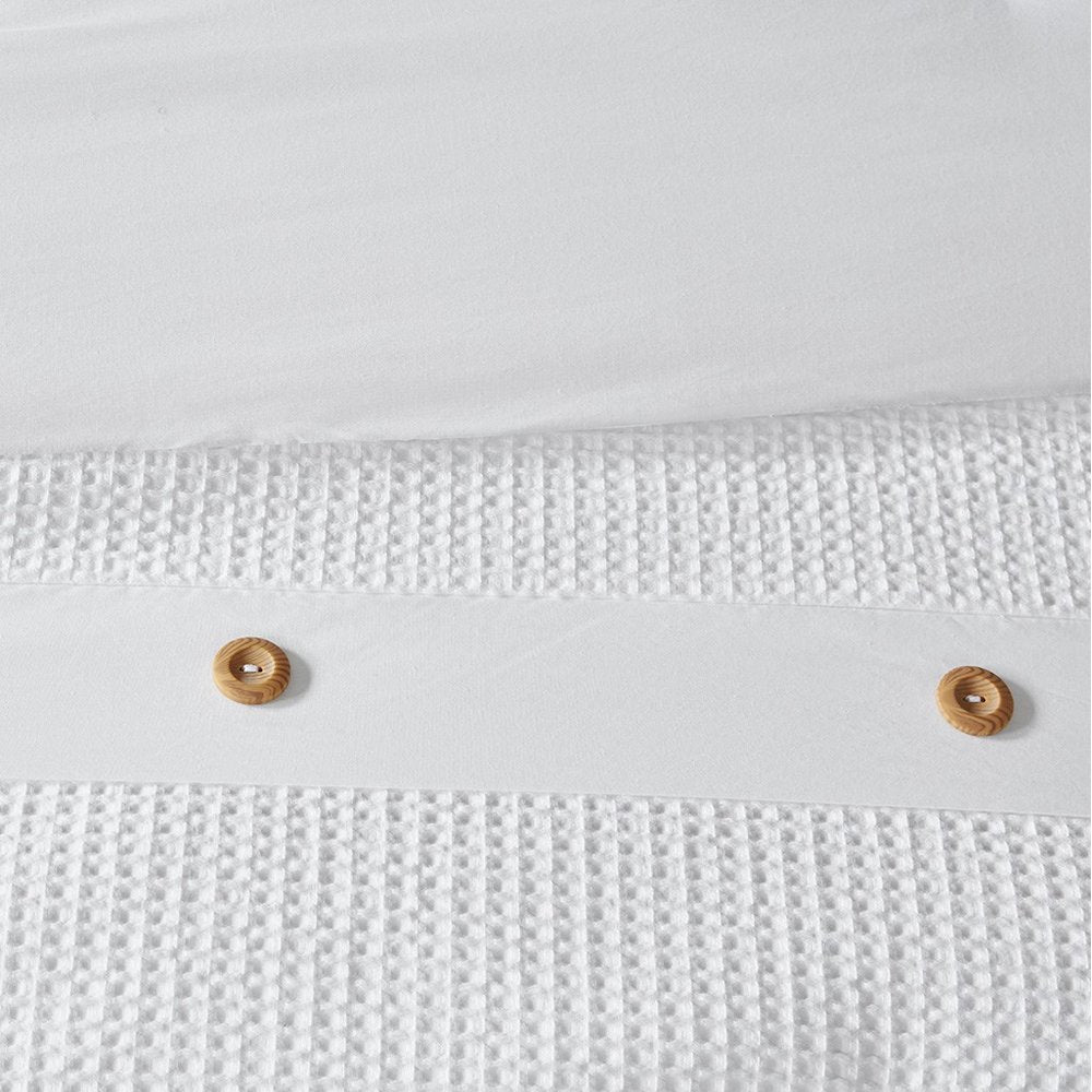 3 Piece Cotton Waffle Weave Comforter set