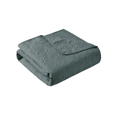 Quebec 3 Piece Reversible Bedspread Set, Balsam Green color