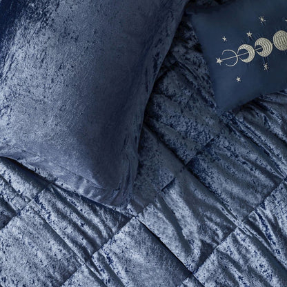 Velvet Comforter Set with Throw Pillow