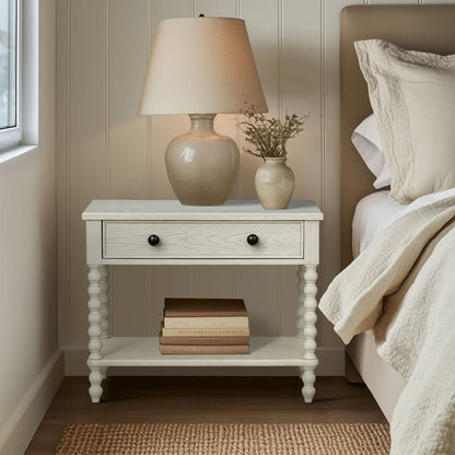 Beckett Large Nightstand, Antique Cream color