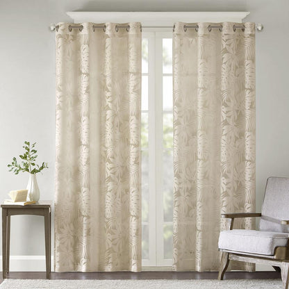 Palm Leaf Burnout Window Sheer