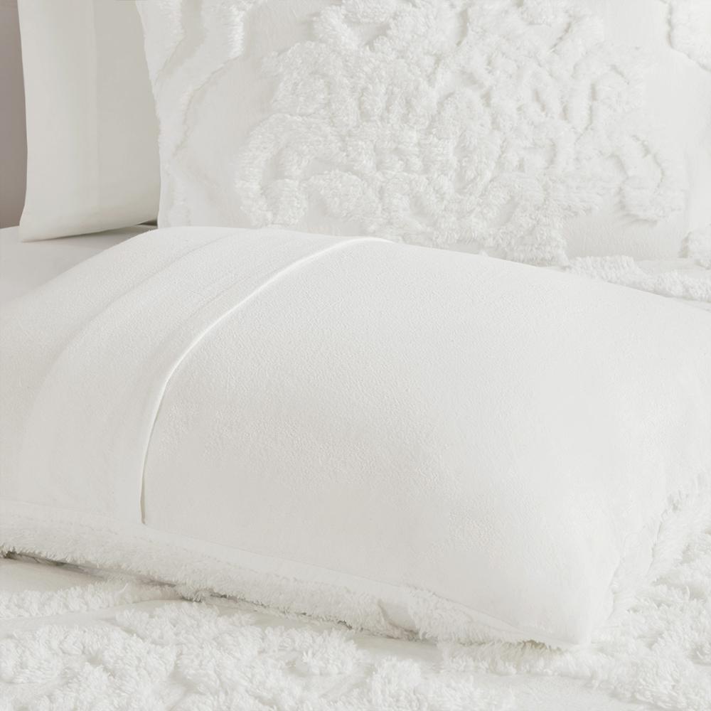 Seraphina White Chenille Duvet Cover Set, Belen Kox