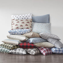 Flannel Sheet Set, Blue Plaid color