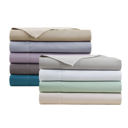 600 Thread Count Cooling Cotton Blend 4 PC Sheet Set, Khaki color