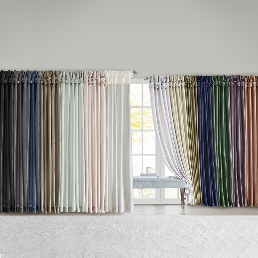 Twist Tab Lined Window Curtain Panel Pair