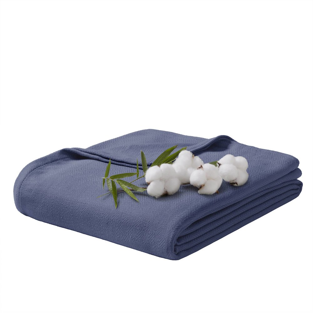 Bamboo Cotton Rayon from Bamboo Cotton Blanket, Navy color