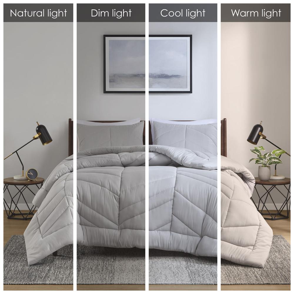 Quilted Chevron Comforter Set
