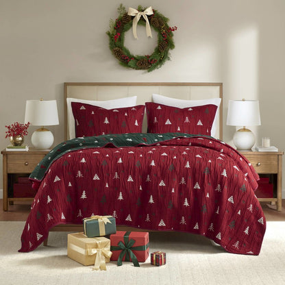 Winter Coverlet Mini Set, Red color