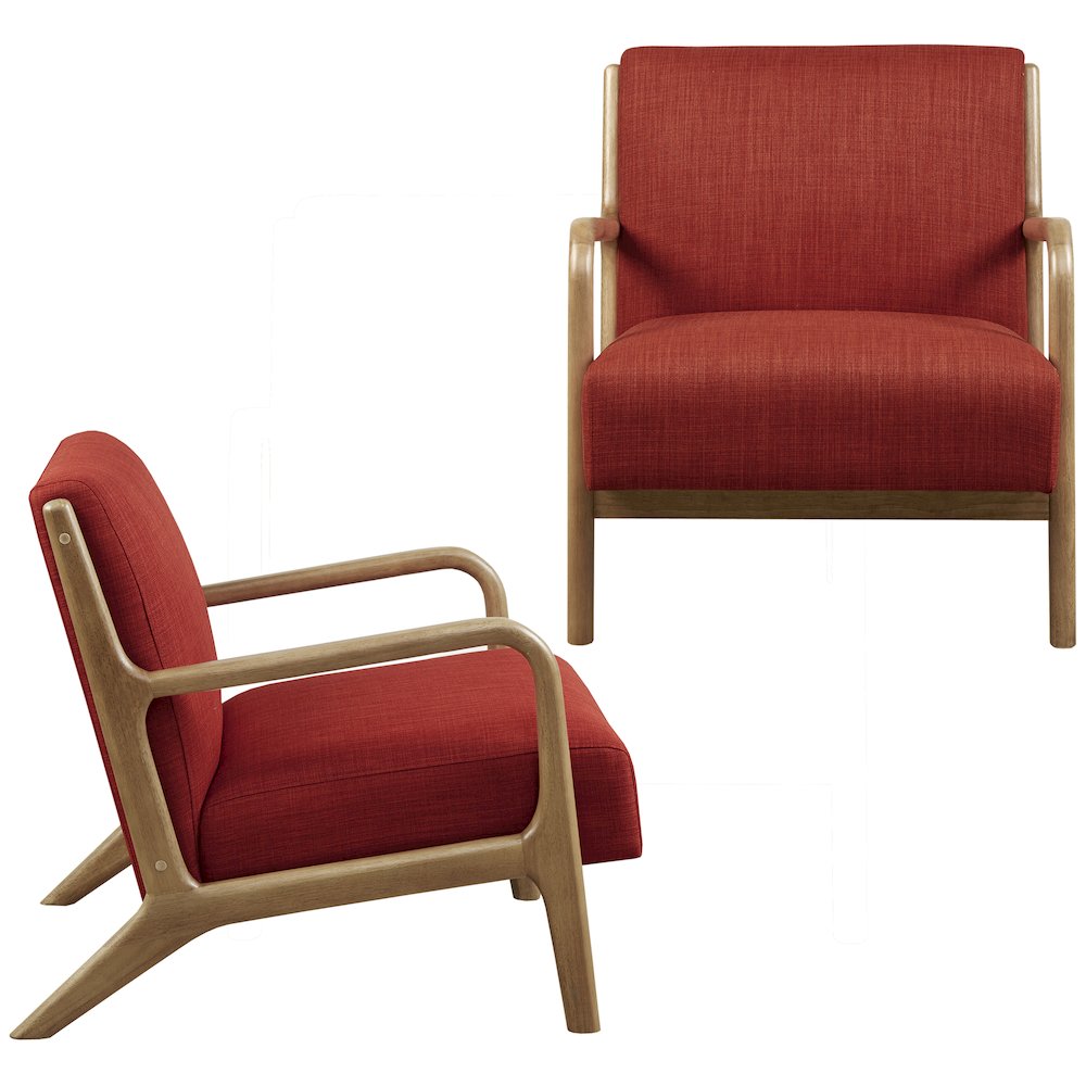 Novak Lounge Chair Set of 2 in Spice