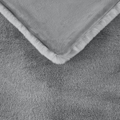 Solid Premium Faux Fur Throw